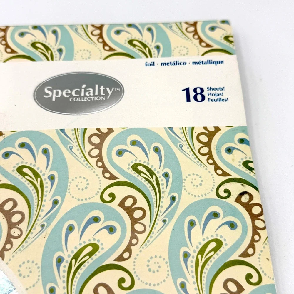 Momenta Family Ties Specialty Collection 12x12 Foil Paper Pad 18 Sheets Floral